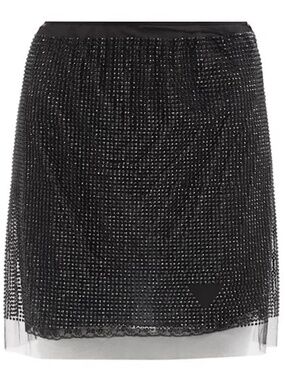 PRADA 2021 black crystal mini skirt - IT40